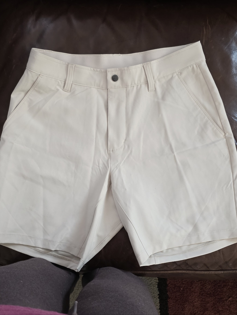 BYLT Basics Men's Light Cream Performance Shorts SZ 32 Medium